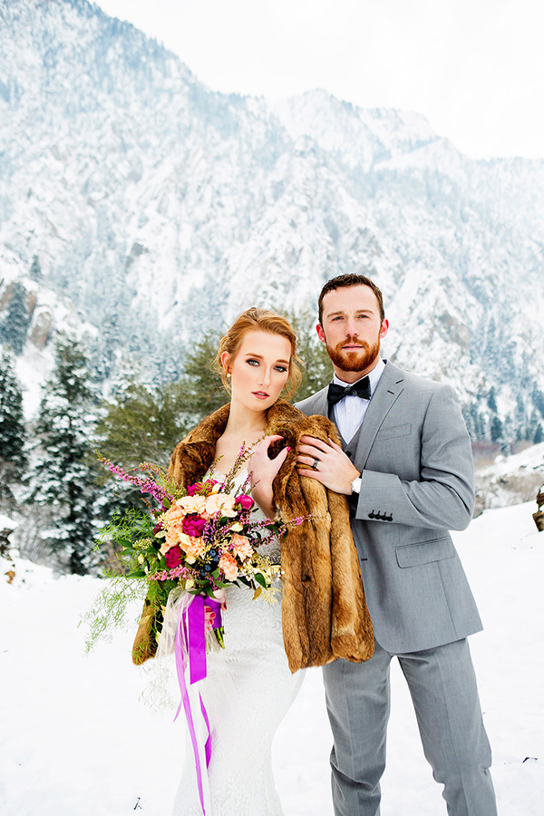 Utah Winter Mountain Wedding